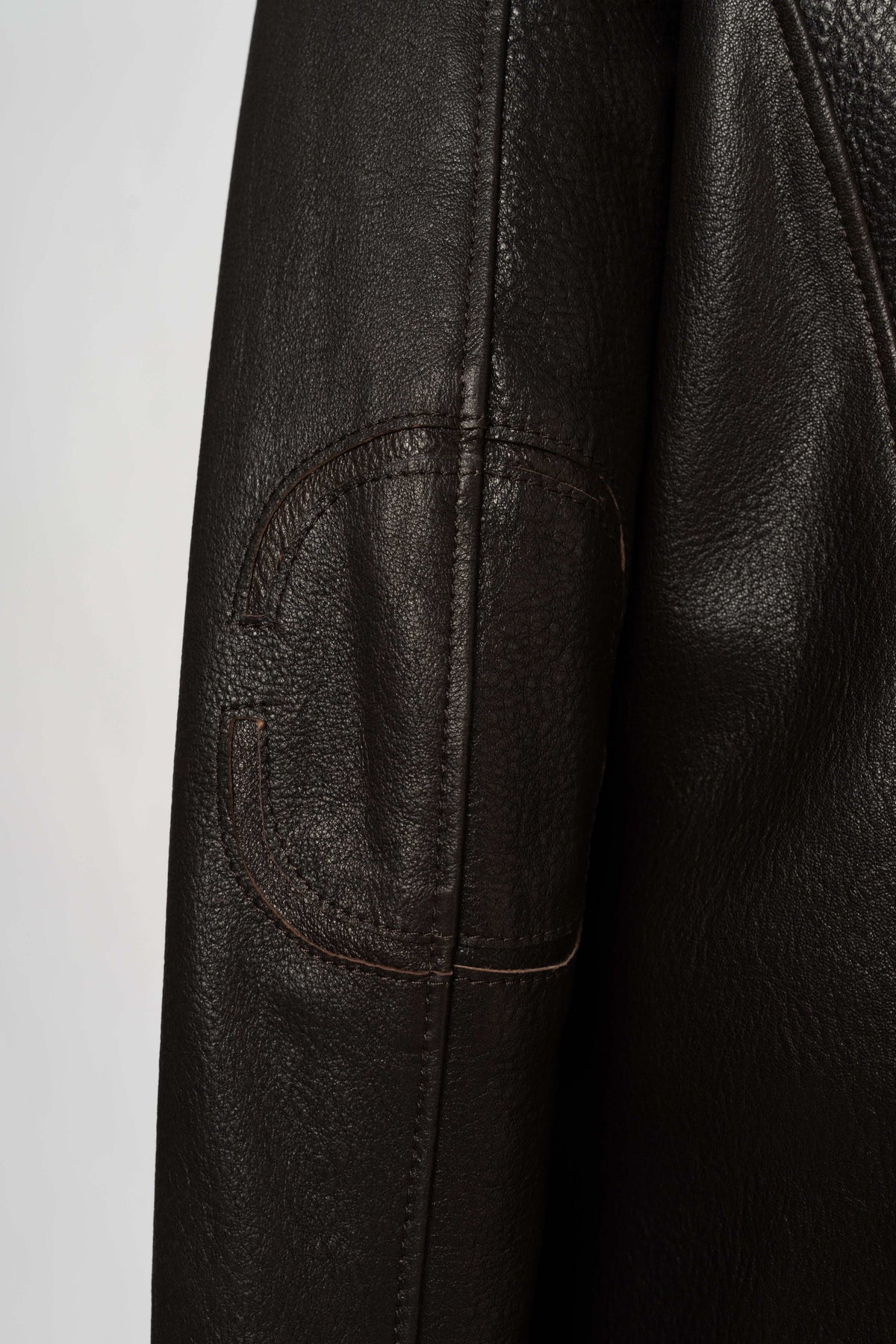 Zalvaro Heritage Stand Collar dark espresso brown leather jacket with military-inspired design and utility pockets