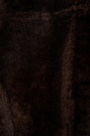 Dark brown Hudson Shearling Aviator leather jacket with shearling collar and distressed finish