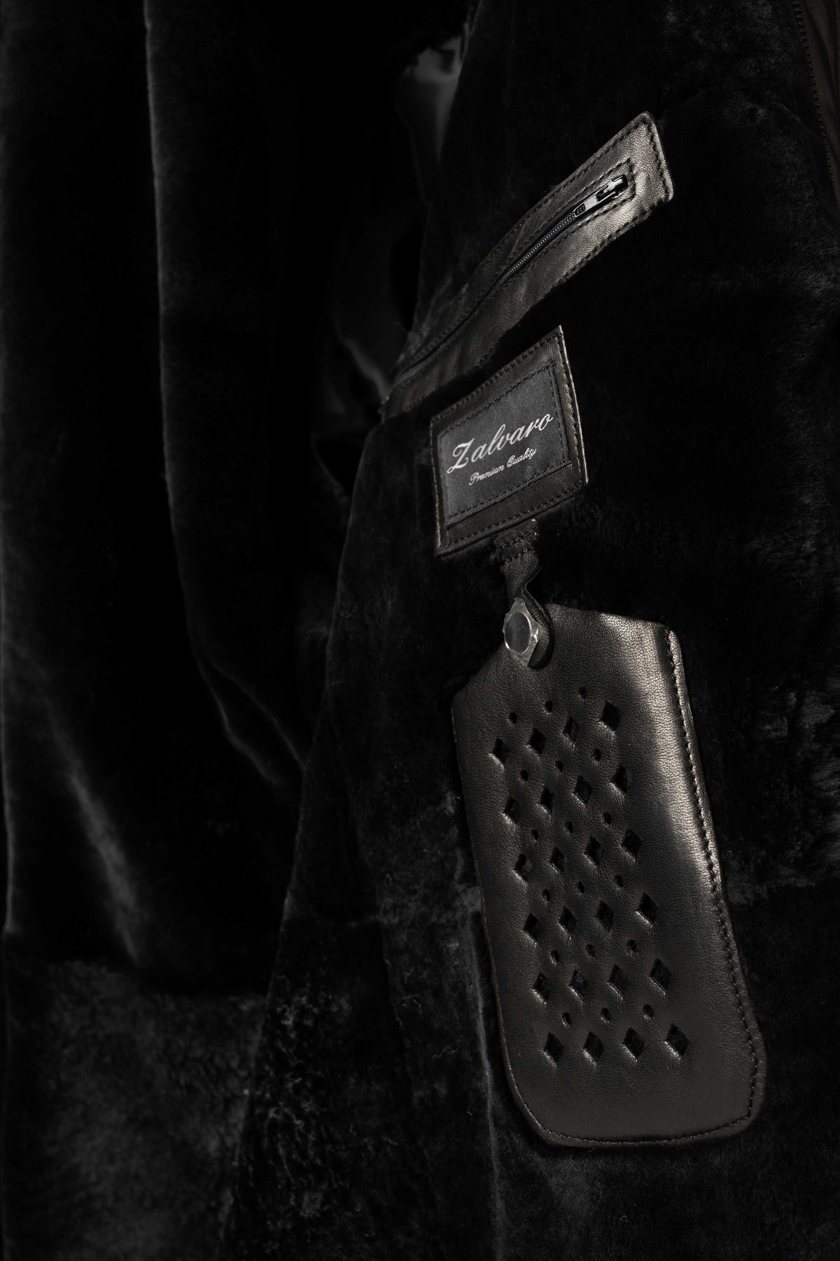 Hunter Field Leather Jacket black shearling lined premium genuine leather luxury outerwear