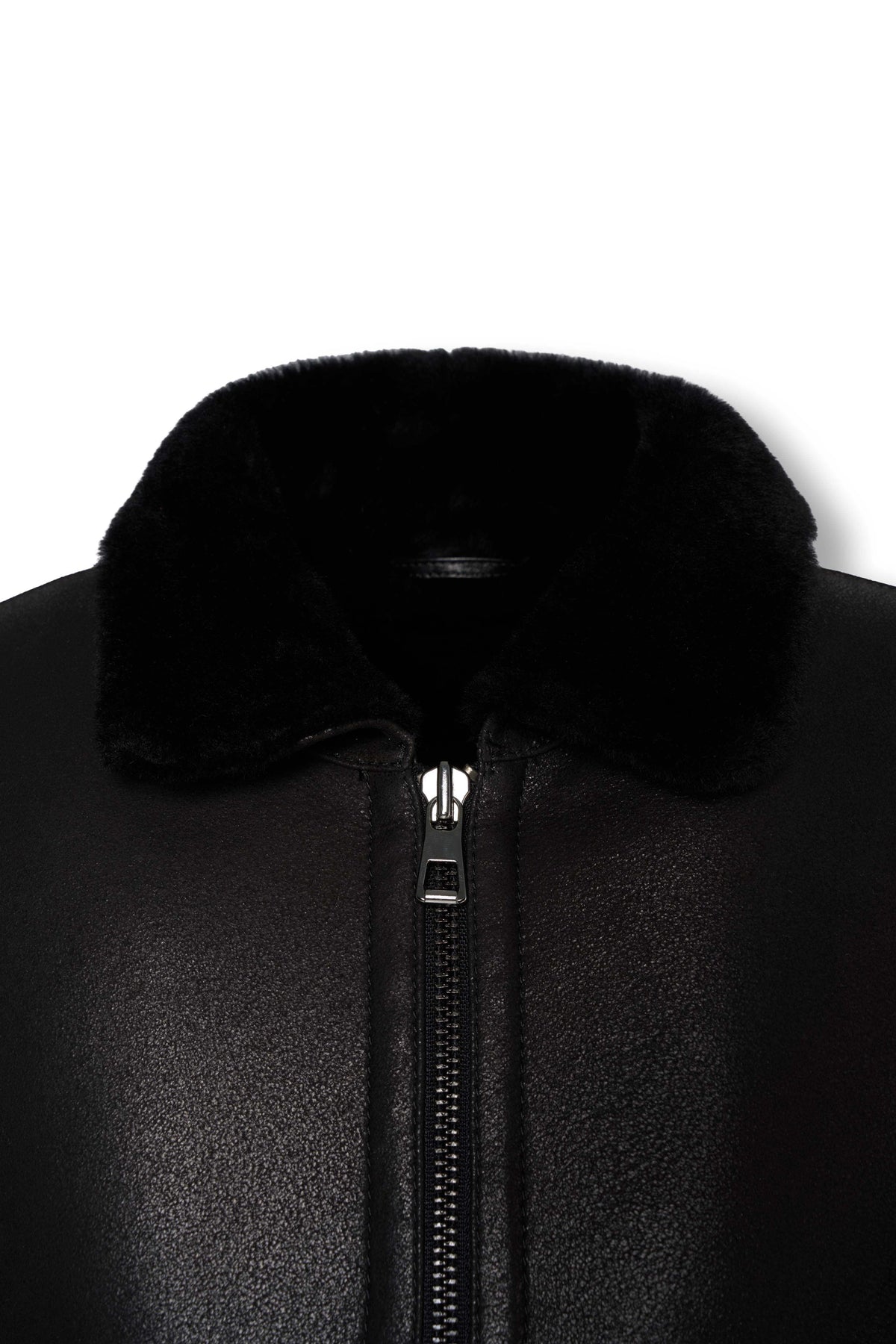 Noir Shearling Leather Jacket luxury men's black shearling lined coat handcrafted Turkish leather winter wear