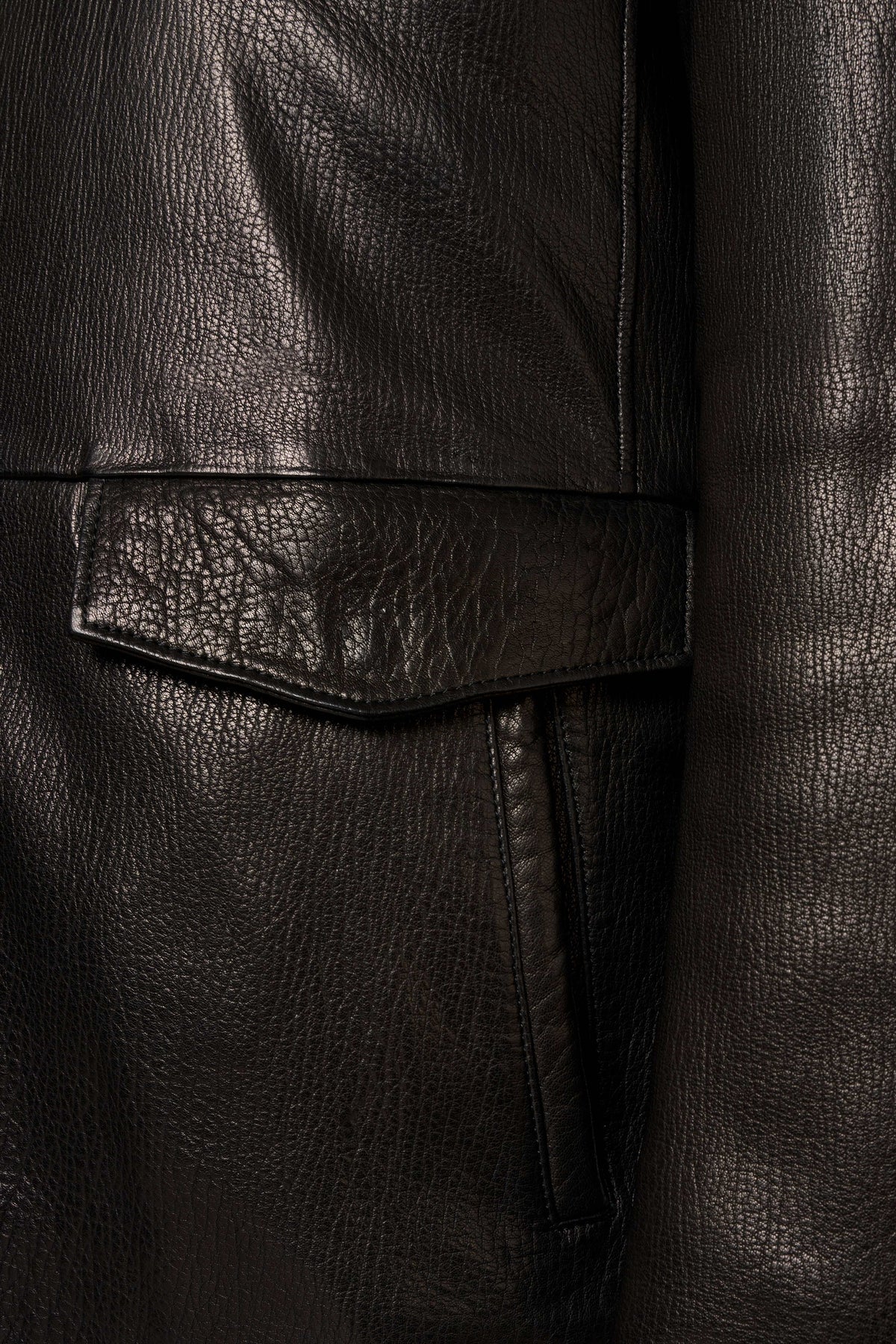 Dark brown Torino Shearling Collar Leather Coat made from premium genuine leather with a luxurious shearling collar